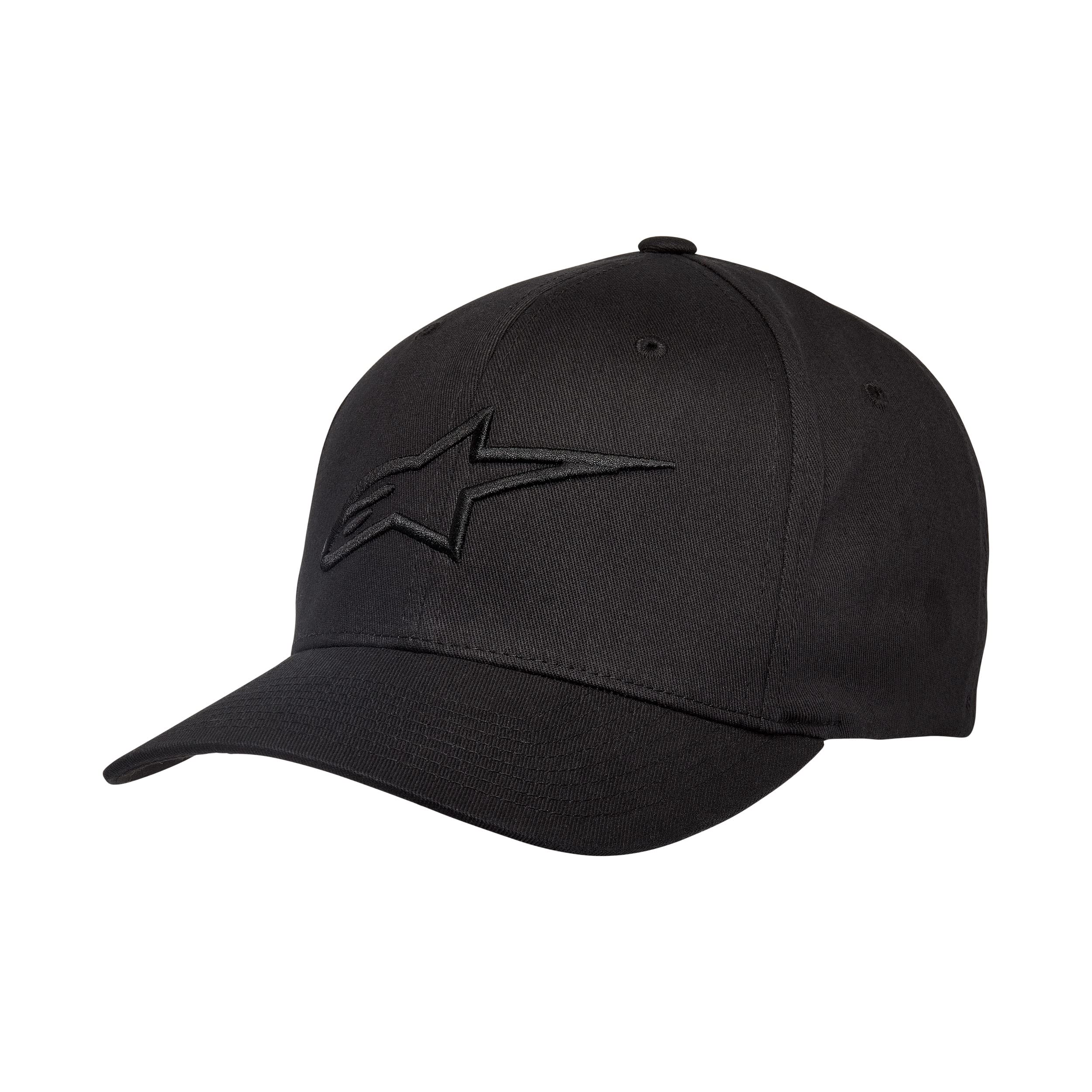 Alpinestars Men's Ageless Curve Hat Baseball Cap with Original Flexfit Inner Band Black/Black