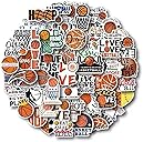 AOWDIAO Basketball Stickers for Water Bottle Cute Basketball Gifts 50 Pieces Sports Stickers for Kids Teens Adults