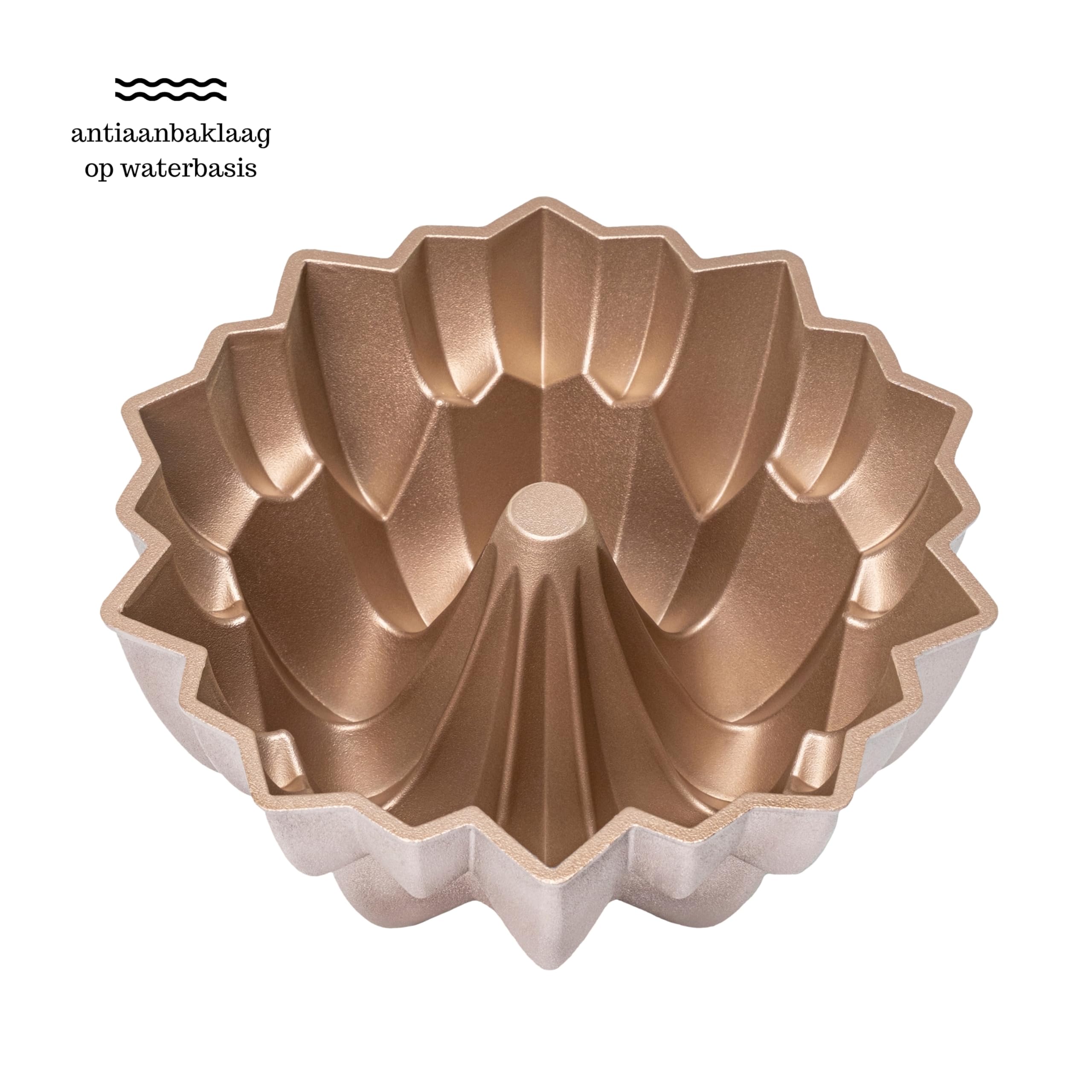 Anti-aanbak Tulbandvorm Erreke Tulbandvorm 24 Cm – Bakvorm Van Gegoten Aluminium Met Anti-aanbaklaag, Roségoud Taartvorm Savarin