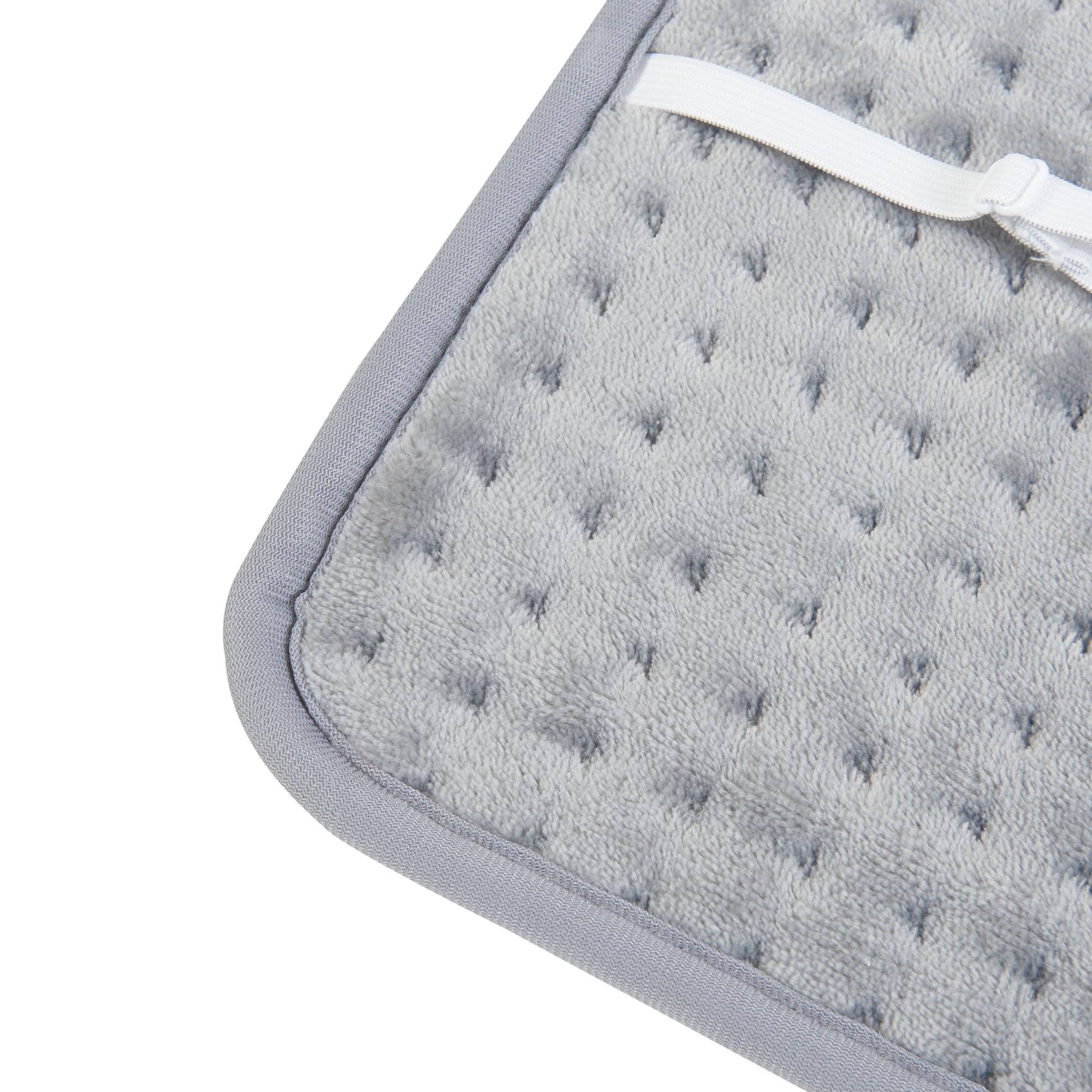 [en.casa] Almohadilla Eléctrica para Espalda con Cinta Almohada Térmica Apagado Automático Lavable 80W 4 Niveles de Calor Temperatura Regulable Vlies 50 x 40cm - Gris