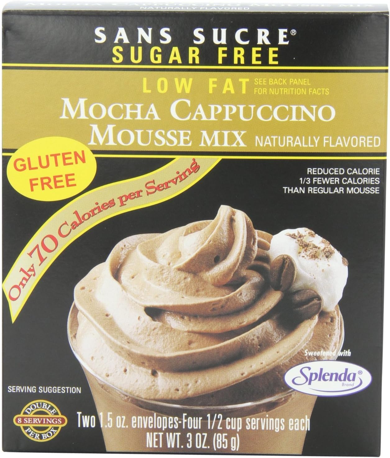 Sans Sucre Mocha Cappuccino Mousse Mix, 3-ounce (Pack of 2)