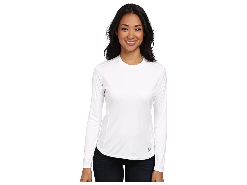 Hot Chillys Peachskins Crew Neck (White) Women's Long Sleeve Pullover INTERNATIONAL SHIPPING