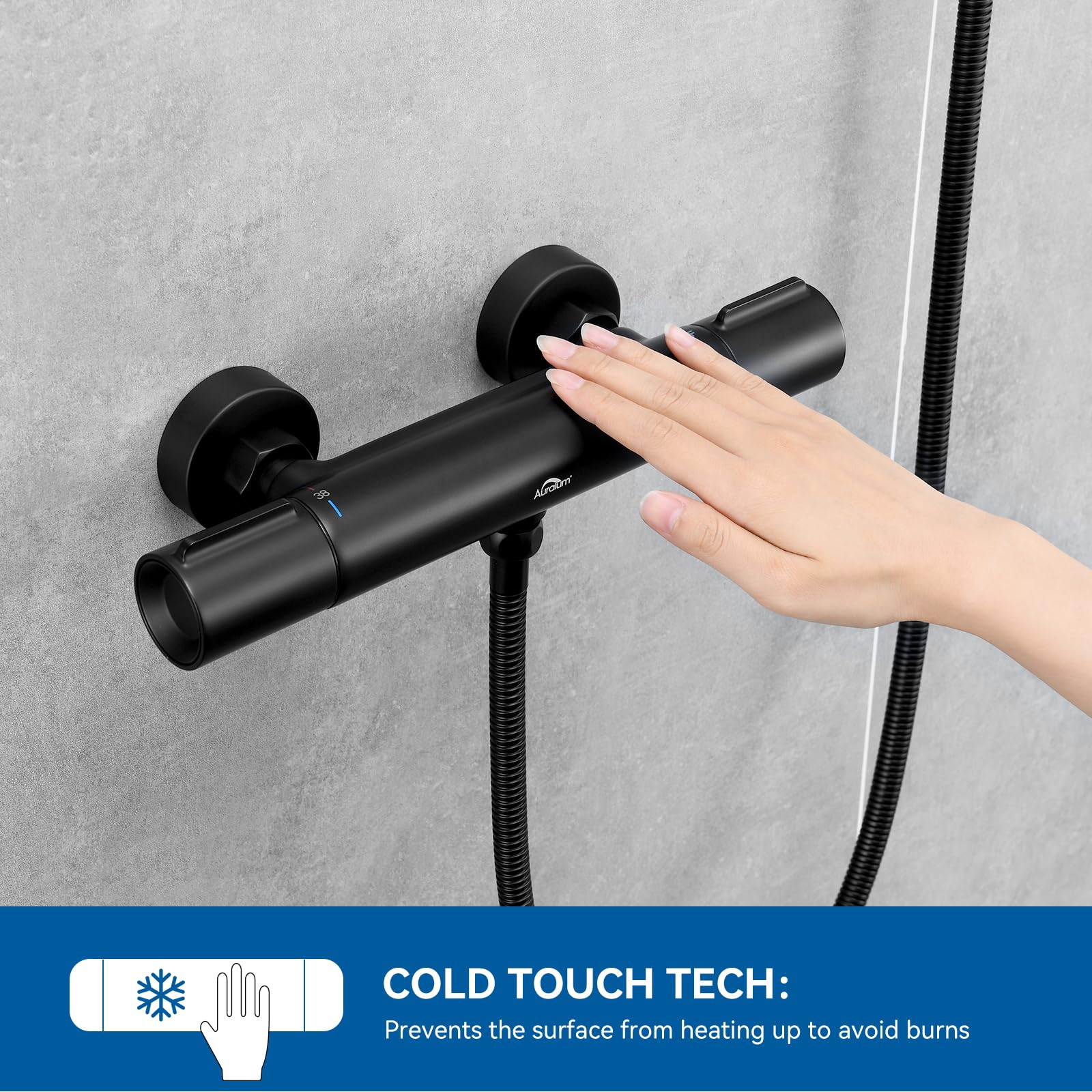 Paffoni Light Douche thermostaatkraan waterbesparend met boven/onder aansluiting opbouw met temperatuurbegrenzing Chroom LIQ169CR