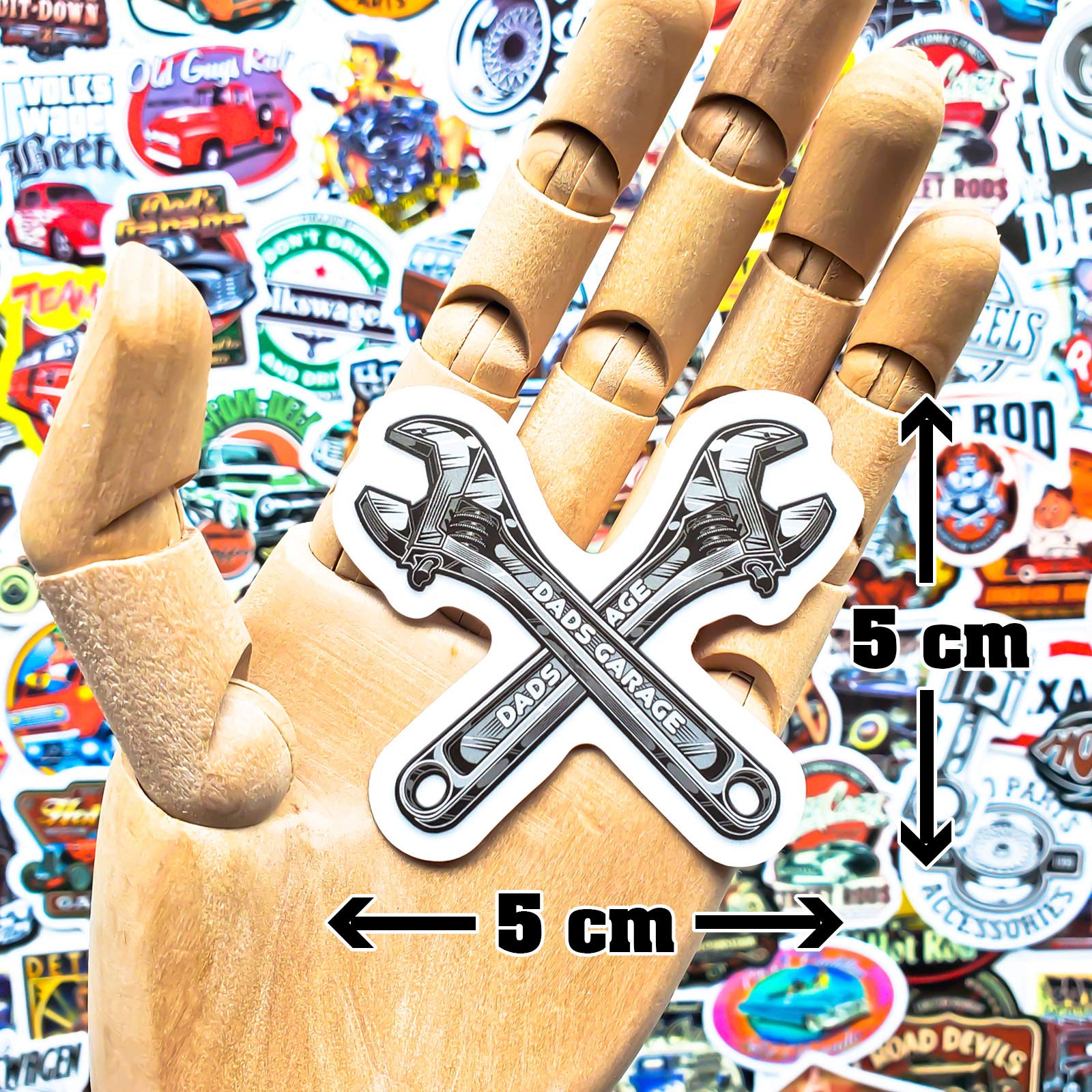 90 pcs Hot Rod Vinyl Sticker Pack- Vintage Man Cave Stuff for