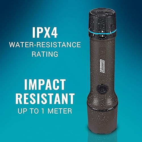 Miniatura 4 de Coleman OneSource Linterna LED recargable, linterna resistente al agua con baterías OneSource que brilla hasta 1000 lúmenes, linterna recargable