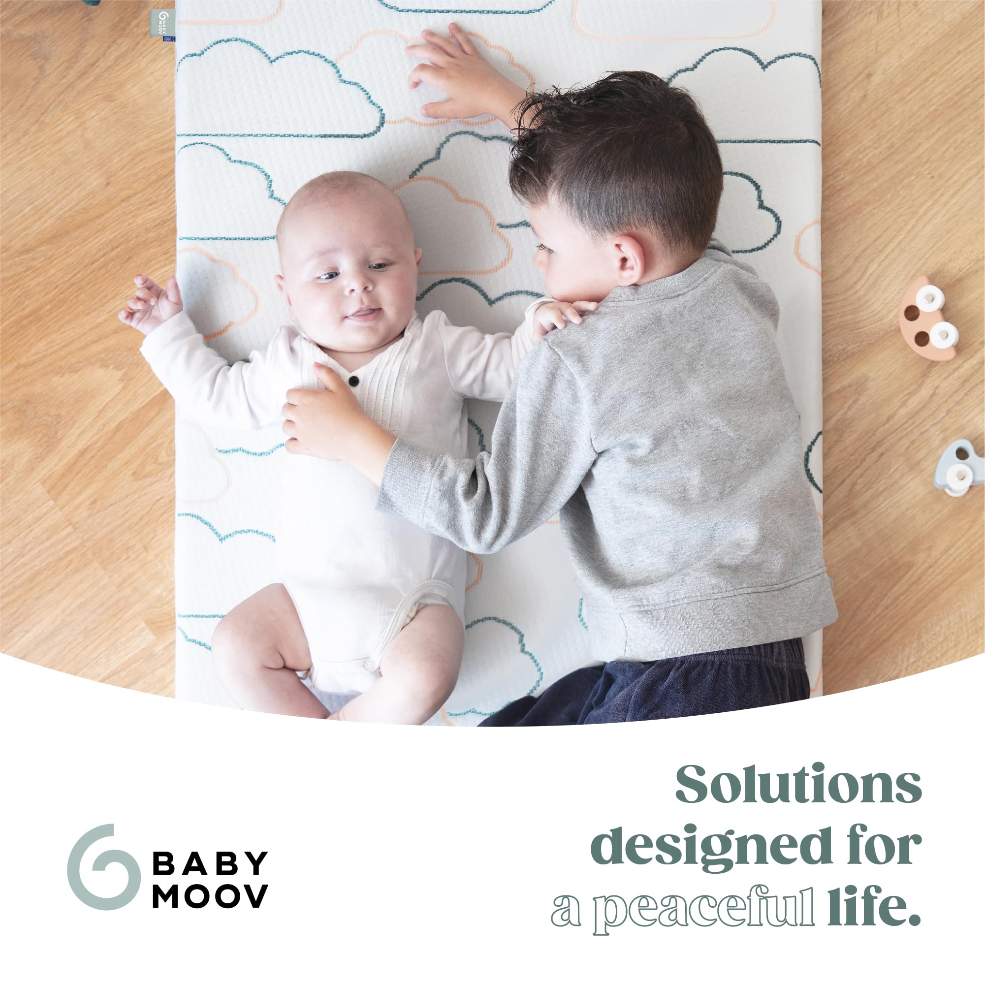 Babymoov Matelas de voyage Cosy'Lite Nomad 60x120cm, taille universelle, certifié Oeko-Tex et recyclé