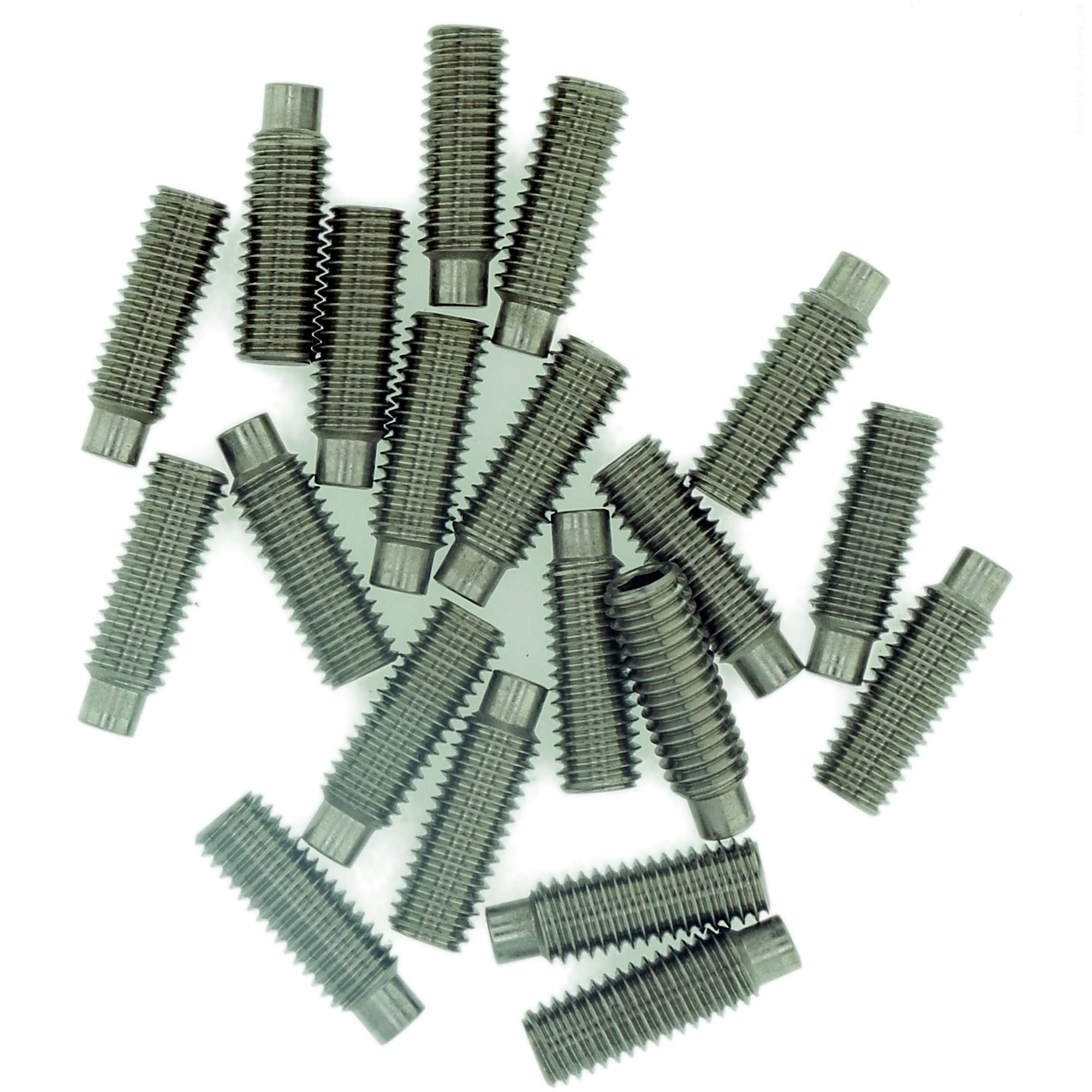 Singularity Supplies M4 (4Mm X 8Mm) Hex Socket Grub Screw (Dog Point) - Stainless Steel (A2) (Pack Of 20)