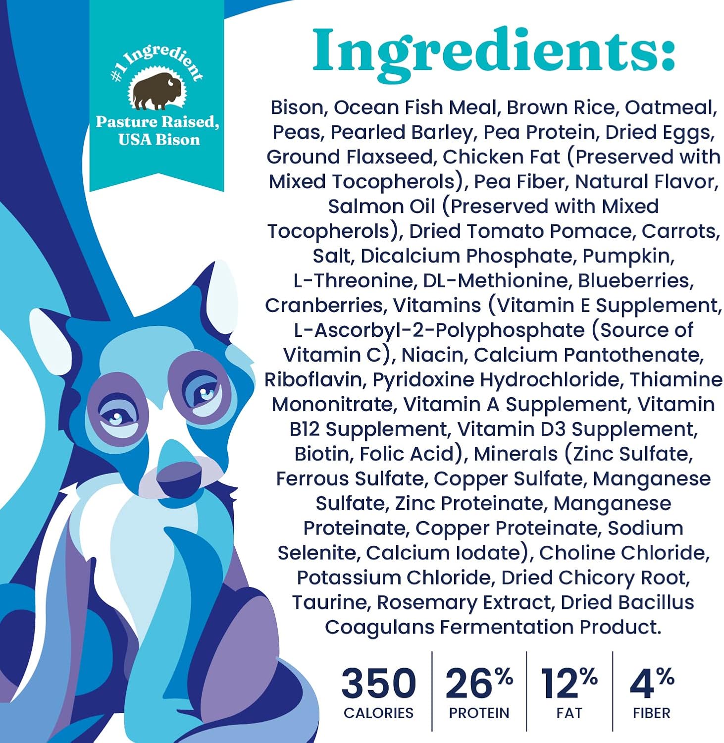 Solid Gold Large Breed Puppy Food - Made with Real Bison, Oatmeal & Pearled Barley - Wolf Cub Whole Grain Puppy Food for Large Breed to Promote Healthy Growth and Balanced Nutrition