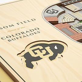 YouTheFan NCAA Colorado Buffaloes 5-Layer StadiumView 3D Wall Art - Folsom Field