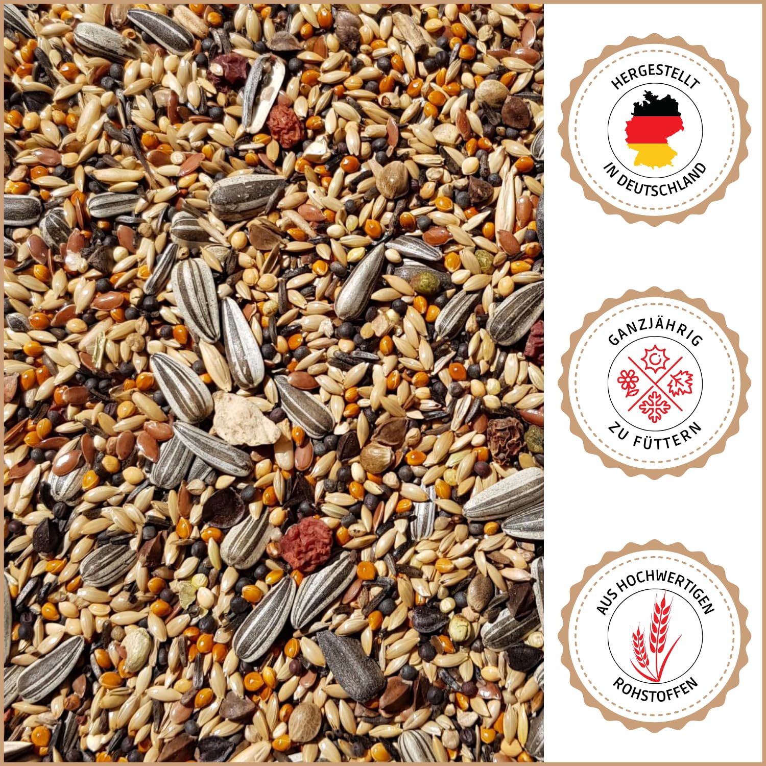 Supravit Waldvogelfutter 25kg mit Sonnenblumenkerne | | Vogelfutter Wildvögel ganzjährig & Gartenvögel | Vogelfutter Sommer | Winter Streufutter Vogel Futter für Meisen, Amseln,