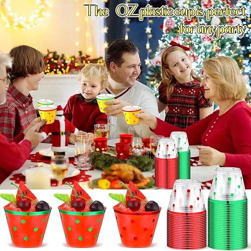 Miniatura 5 de Uiifan 100 vasos de plástico transparente de 9 onzas, vasos desechables con adornos dorados, copas de vino de plástico, copas de cóctel, vasos para