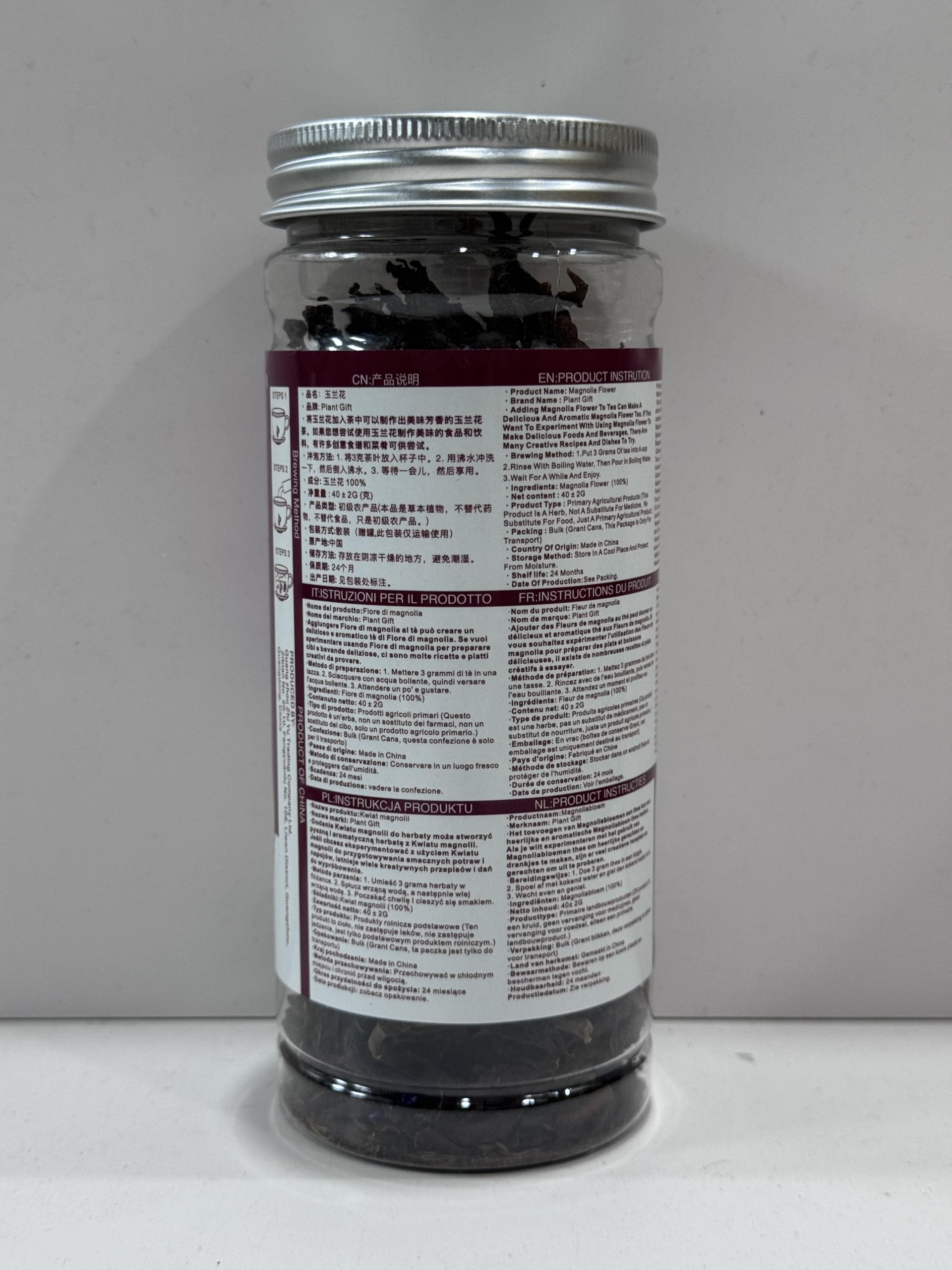 100% Dried Magnolia Flower, Premium Edible Magnolia Flower, 40g/1.41 玉兰花茶 jazmín hojas dispersas té chino, aromático y natural Natural