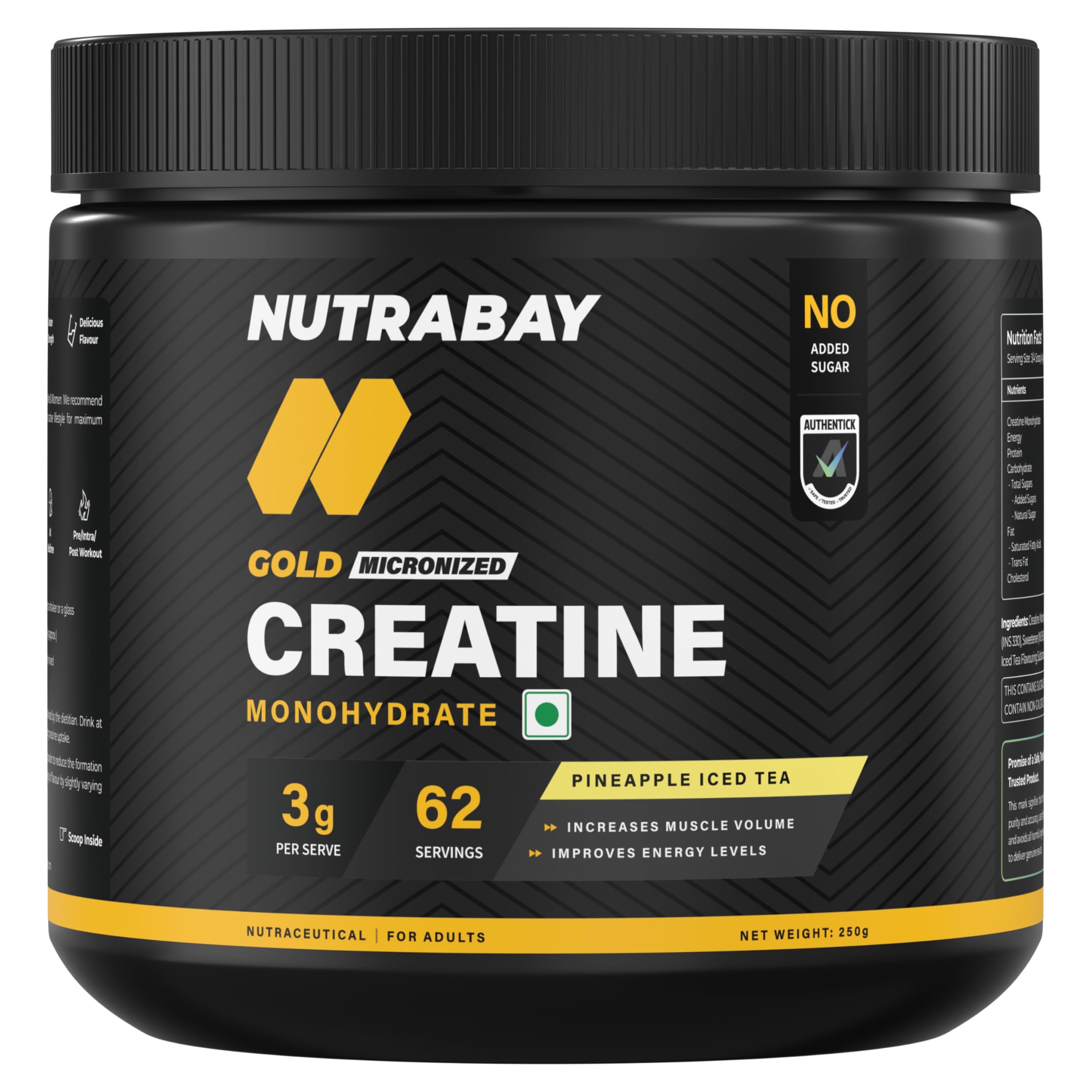 Nutrabay Gold Creatine 3g, Pineapple Iced Tea - Image 1