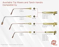 Vista 2 de SÜA - Punta de calentamiento de acetileno J-63-1 con mezclador estilo D-85 - Compatible con Harris (Tip + Mezclador)