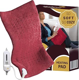 Portable Heating Pad XL –Electric Heat Pack for Back Pain Cramps Relief- Fast-Heating & Auto Shut Off- Moist Heat Therapy –Machine-Washable - 3 Temperature Settings Hot Heated Pad