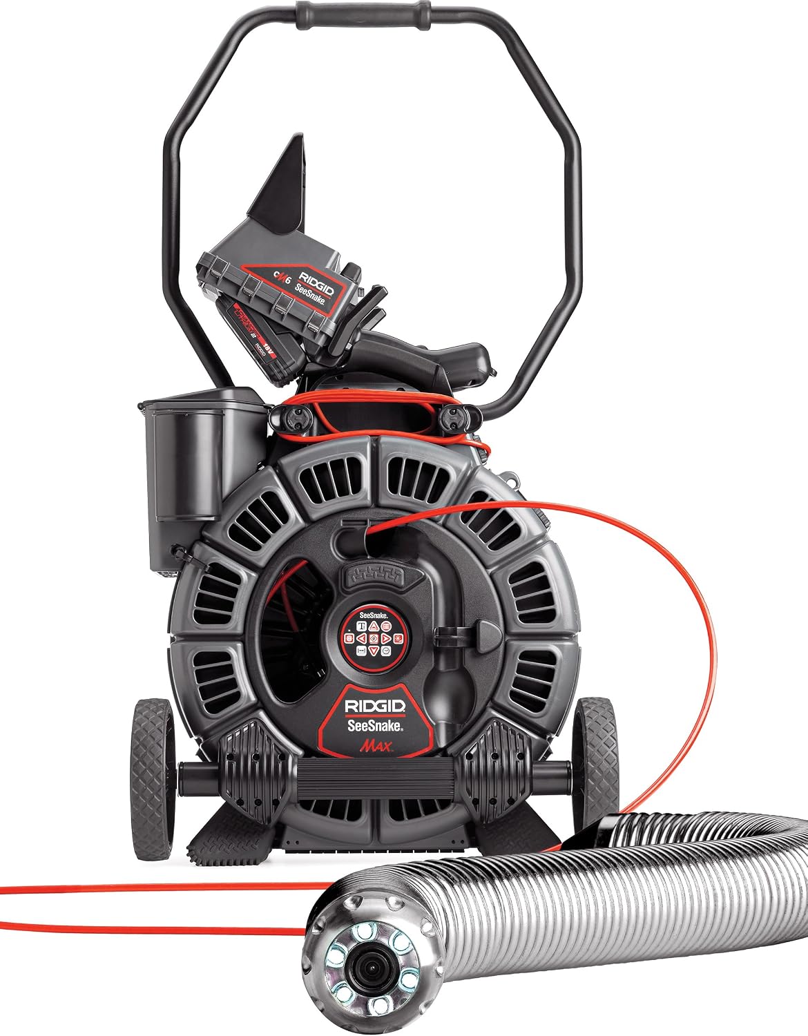 RIDGID 42348 SeeSnake MAX rM200A with D2A Drum, Self-Leveling Video Inspection Camera and Transmitter , Black