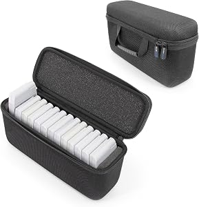 CASEMATIX N64 Game Cartridge Storage Case Compatible with 12 Nintendo 64 Game Cartridges, Retro Video Game Organizer with Padded Game Holder, Carry Handle and Zipper Closure for Game Collectors