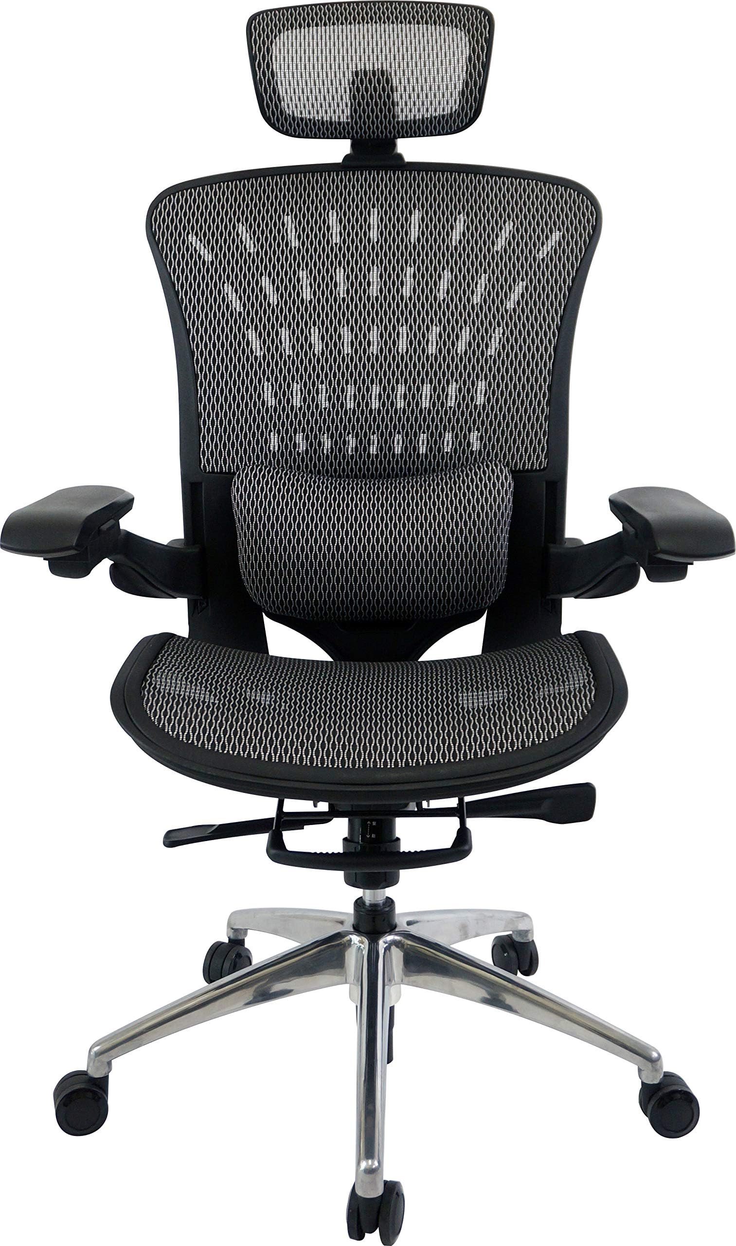 KELAY Mesh Home Office Chair - Ergonomic Desk Chair for Work - Fully Adjustable Head Rest, Seat, Height, Tilt Tension, Armrest, Lumbar Pillow-Swivel Seat with Back and Posture Support Systems (Grey)