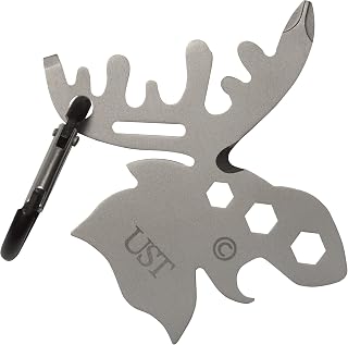 UST Tool-a-Long Multi-Tool Carabiners with Durable, Compact Stainless Steel Construction for Hiking, Kayaking, Camping, Travel and Outdoor Survival