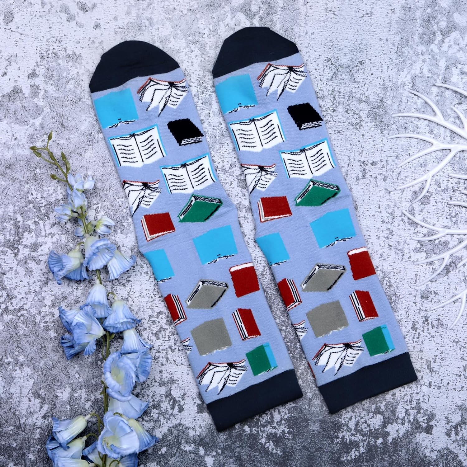 Funny Reading Socks for Book Lovers Gifts for Women Reader Gifts for Book Lovers Reading Women Men Adult Teens Stocking Stuffers Bookish Gift for Him Her Reading Accessories for Christmas Birthday - Image 3