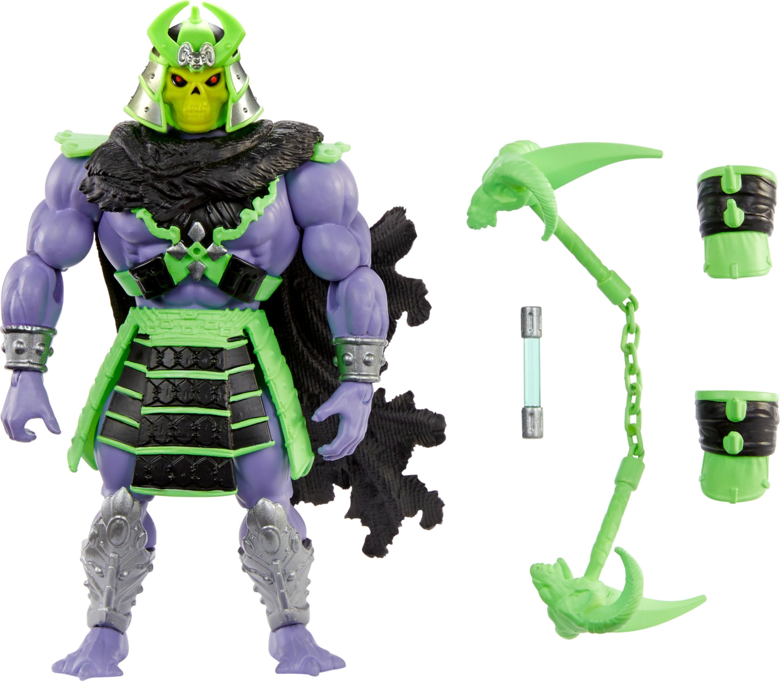 Origins Turtles of Grayskull Skeletor Posable Action Figure Toy, Teenage Mutant Ninja & Motu Crossover with Accessories