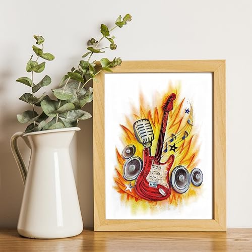 Miniatura 6 de TUMYBee Tarjeta de felicitación de feliz aniversario con nota musical de gatito y flor, tarjeta 3D Quilling para Navidad, cumpleaños, aniversario,