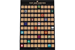100 Dates Scratch Off Poster: 100 Movie Scratch Off Poster with Top 100 Movie Posters