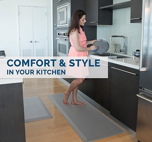 Miniatura 34 de ComfiLife - Alfombrilla antifatiga de 3/4 pulgadas de grosor para cocina o escritorio de pie, hogar u oficina, duradera, resistente a las manchas y