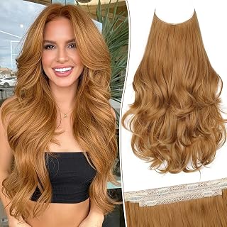 KooKaStyle 20-inch strawberry blonde layered wire extensions