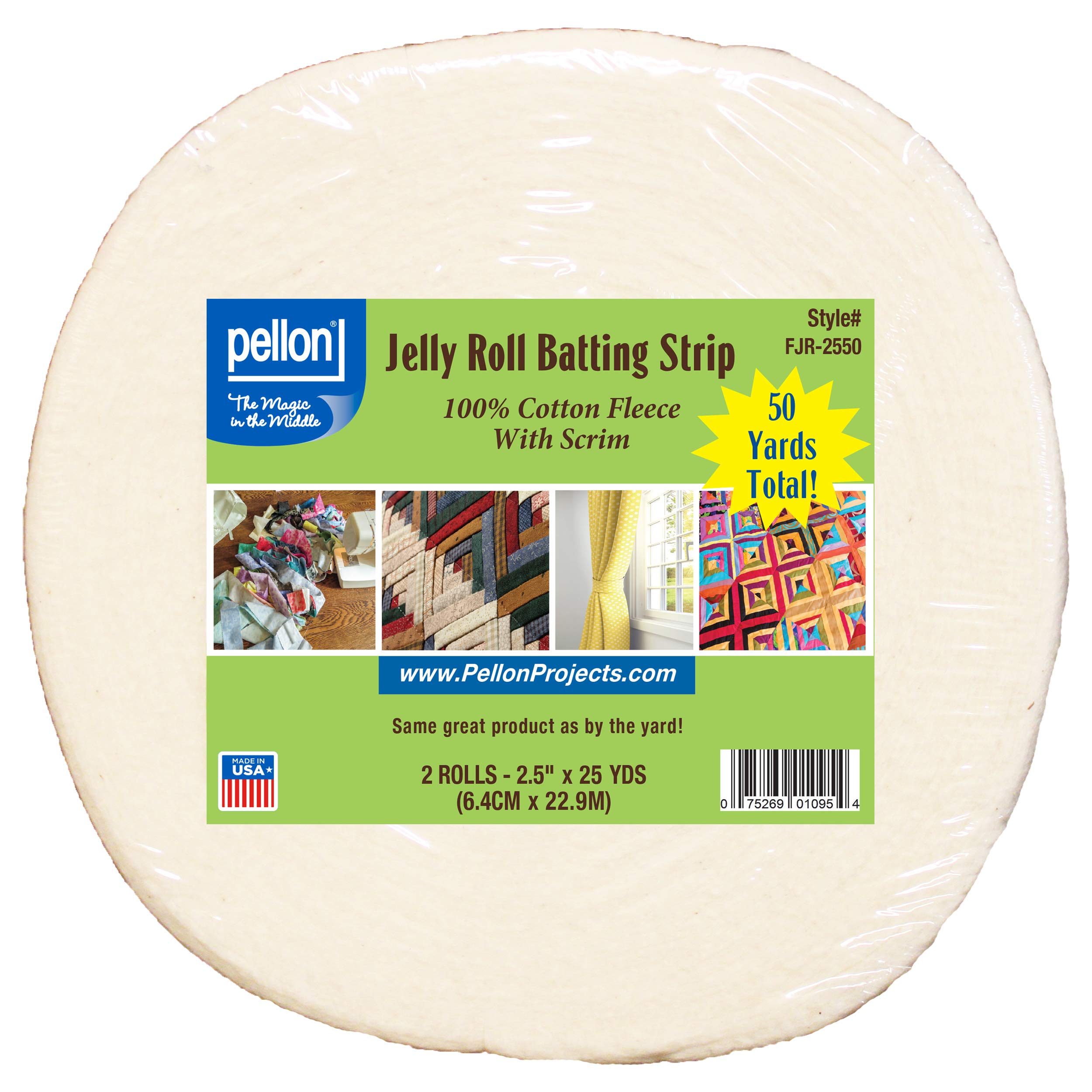 Molleton rouleau Pellon FJR-2550 Scrim Jelly Roll Batting Coton patchwork couture