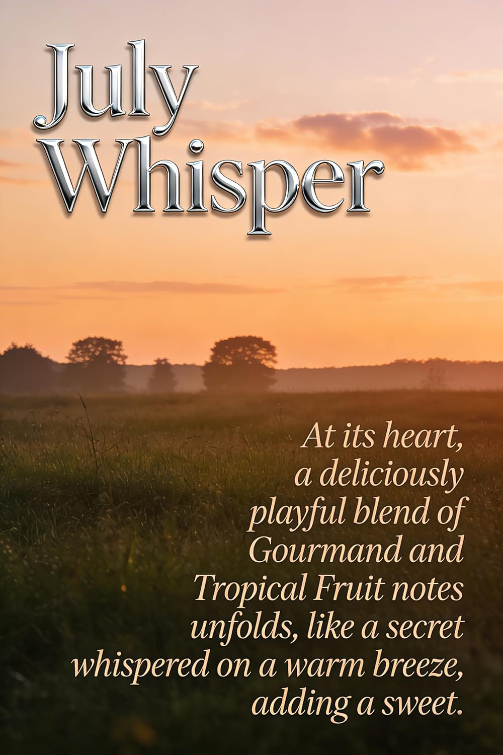 July Whisper Eau de Toilette for Women - Long Lasting, Floral-Fruity Gourmand Scent | 4.5-Star Rated | Daily Wear Perfume | Orchid, Mandarin, Vanilla Notes | 2.5 Fl Oz/75ml