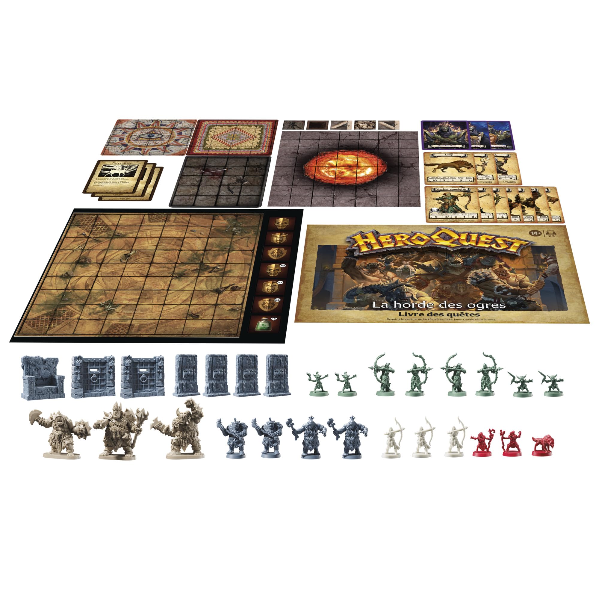 Avalon Hill HeroQuest, zestaw zadań Horda ogrów, gra fabularna, gra planszowa, wymagany system gry HeroQuest, wersja francuska