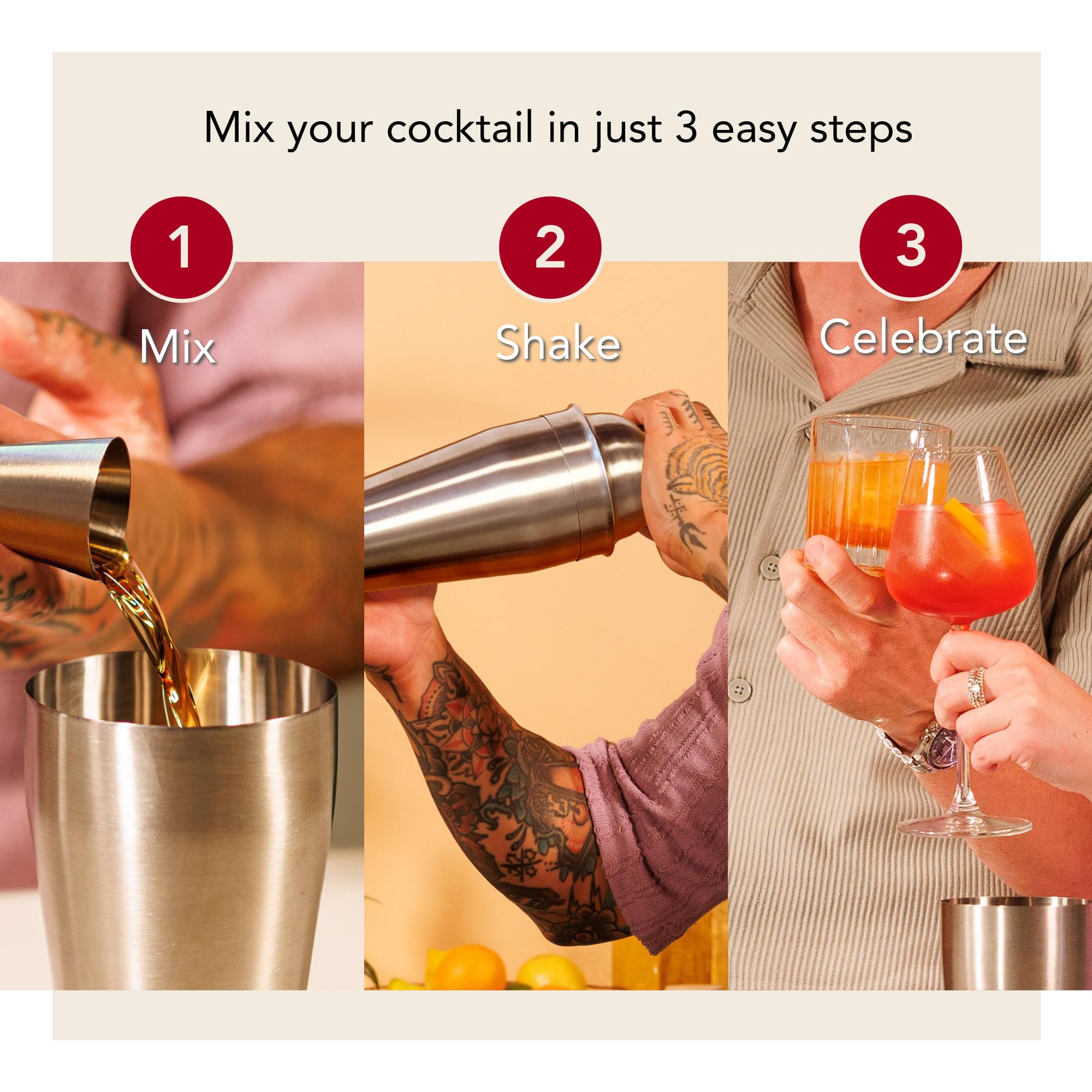 Amazon.com: Cocktail Set 7pc Stainless Steel: Home & Kitchen