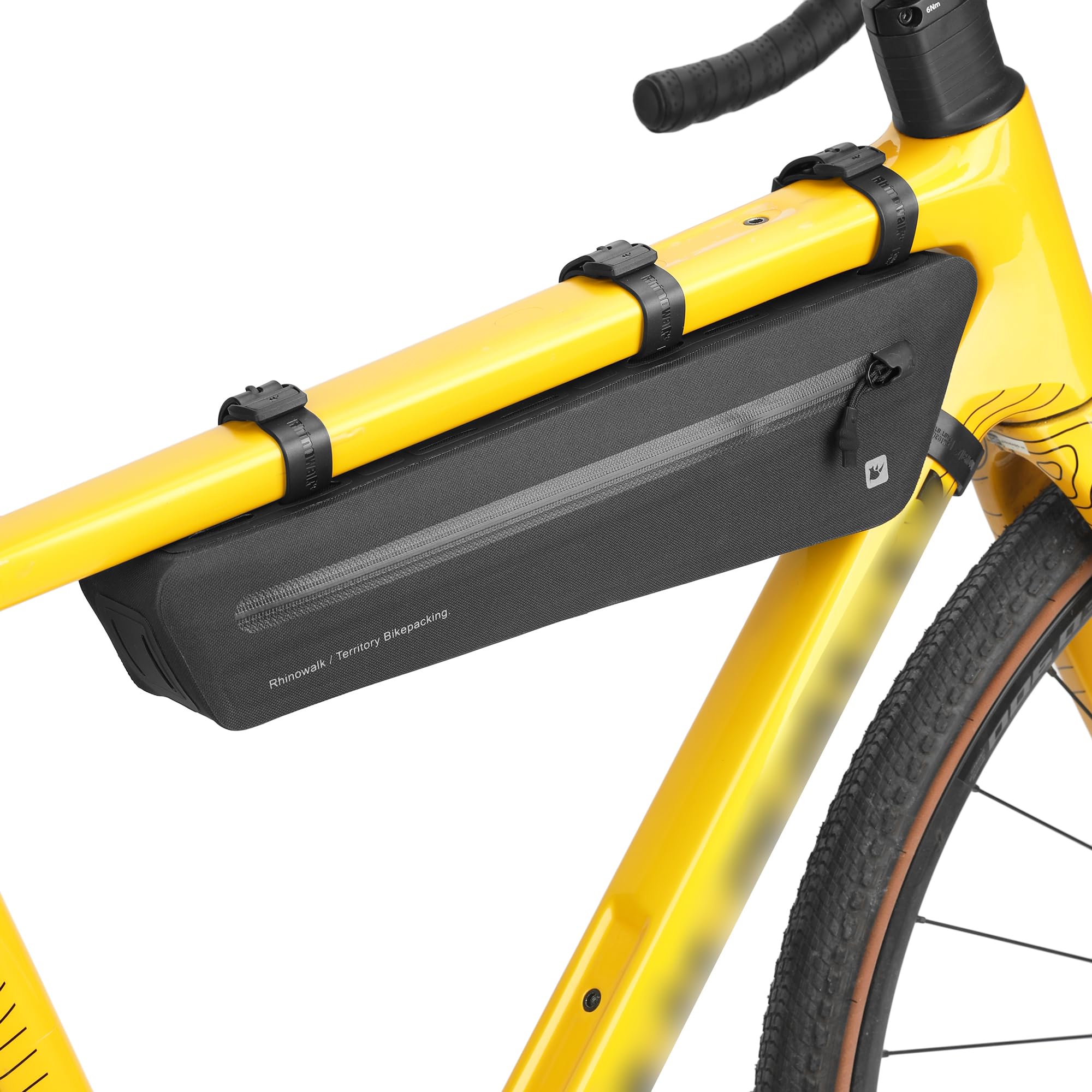 Rhinowalk Bike Frame Bag Waterproof Bike Triangle Bag Bicycle Pouch Under Tube Bag Professional Cycling Accessories-Black