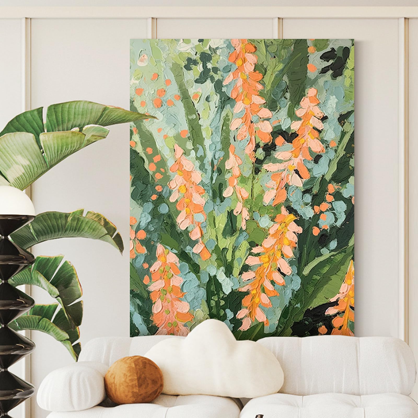 Peintures à l'huile sur toile faites main d'art abstrait floral