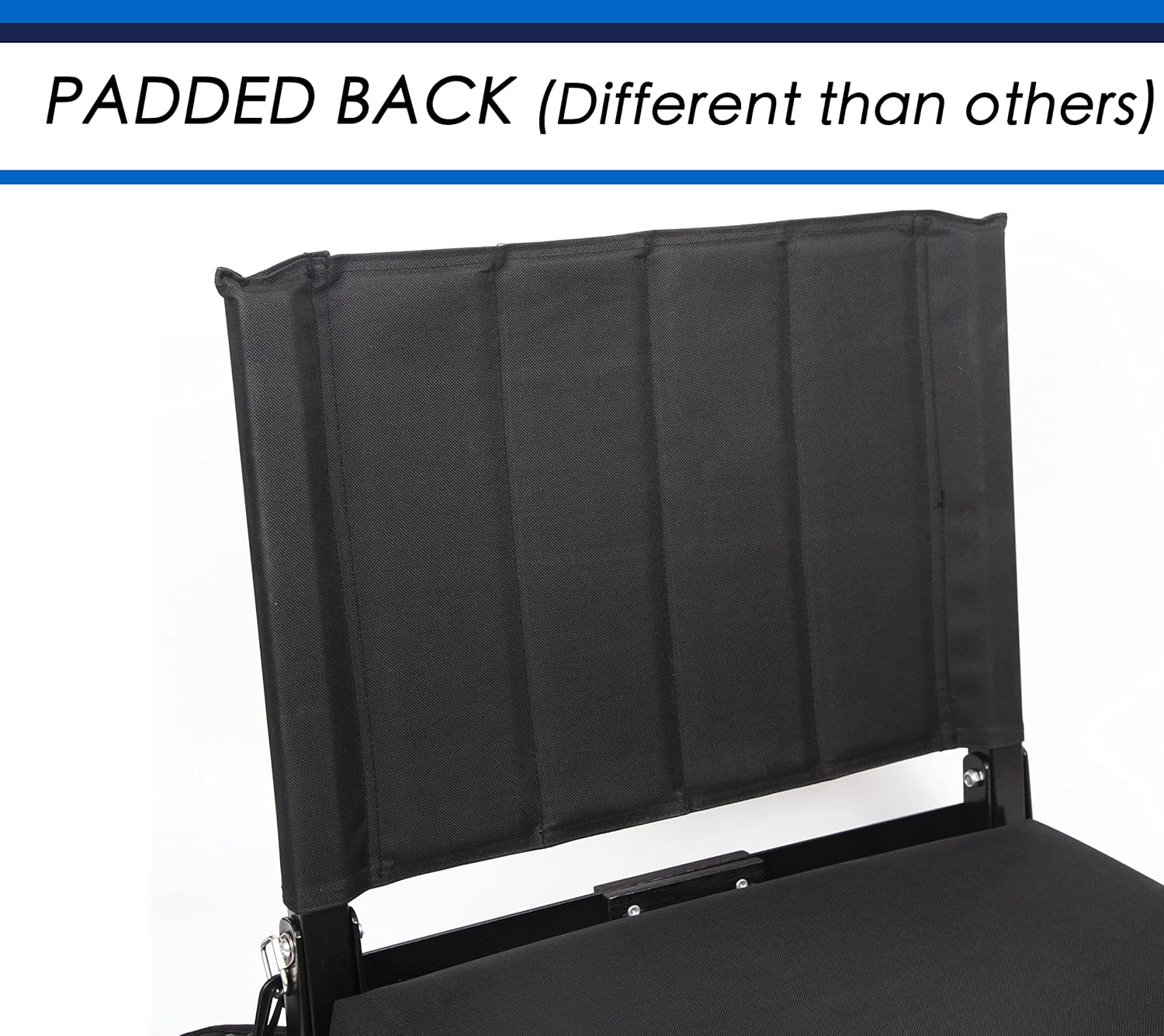 SPORT BEATS 2 Pack Stadium Seats for Bleachers Stadium Chair with Back Support and Wide Padded Cushion-Includes Shoulder Strap and Cup Holder : Sports & Outdoors
