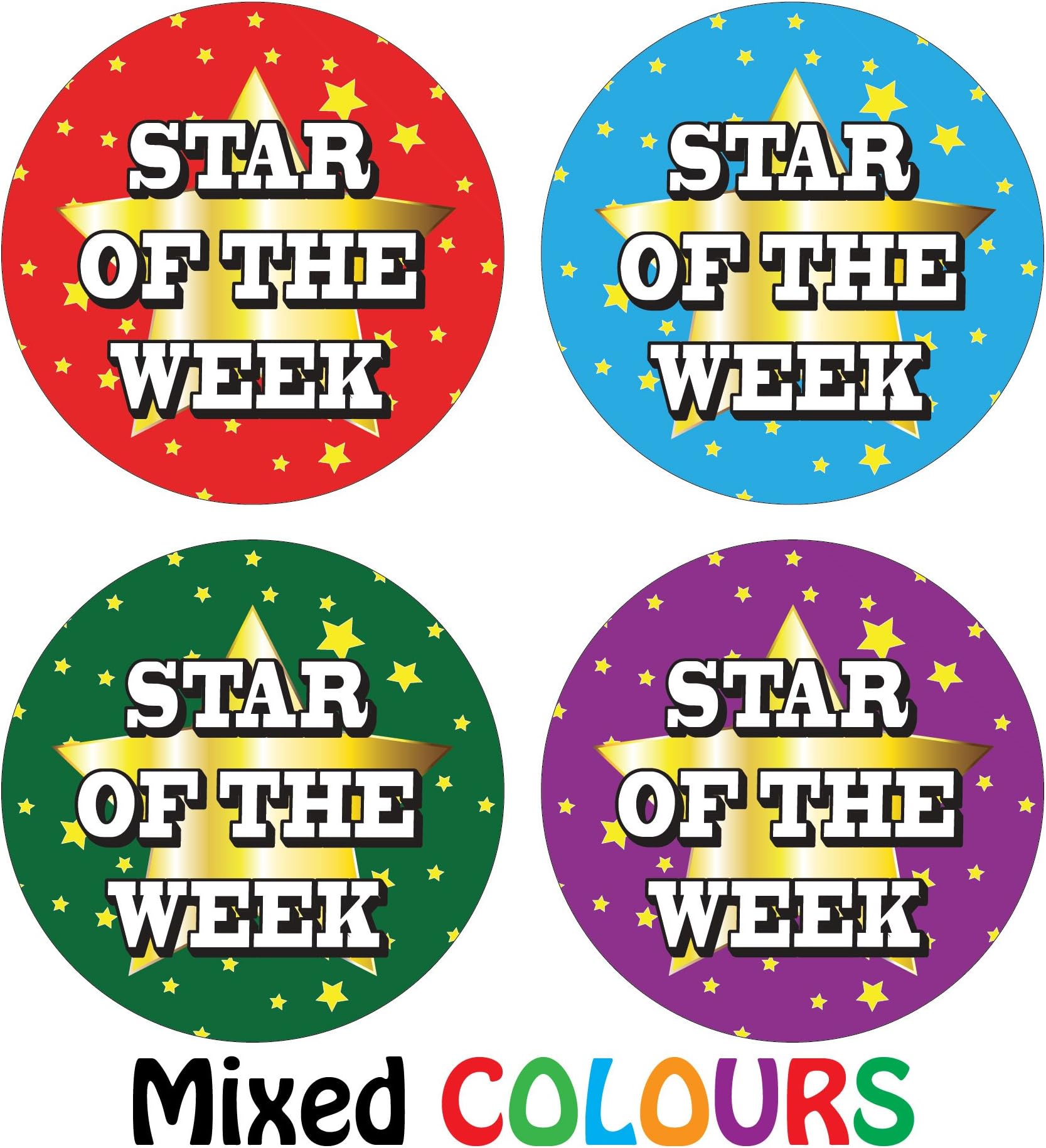 GPEESTRAC 144 Star of the week stickers School teachers reward L