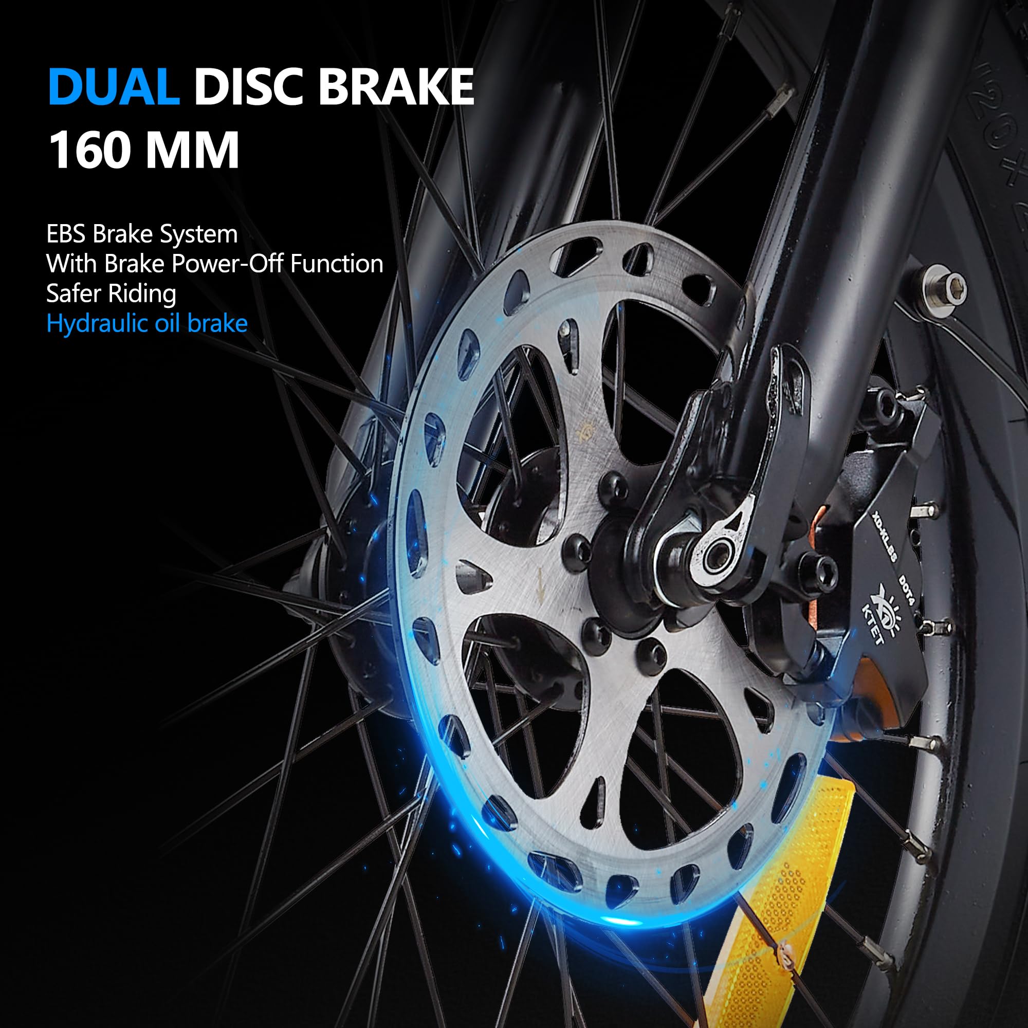 Velo Electrique pour Adultes, Freins à Disque Hydrauliques, VéLo électrique avec 48v 20ah Batterie Amovible, Cargo Ebike 25km/H Ebike