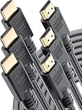 PowerBear 4K HDMI Cable 3ft&comma; 6ft&comma; 10ft &lbrack;3-Pack&rsqb;
