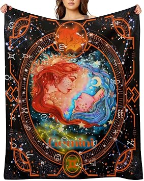 Gemini Blanket Gemini Constellation Blanket Lightweight Zodiac Gifts for Womens Mens 60"X50"