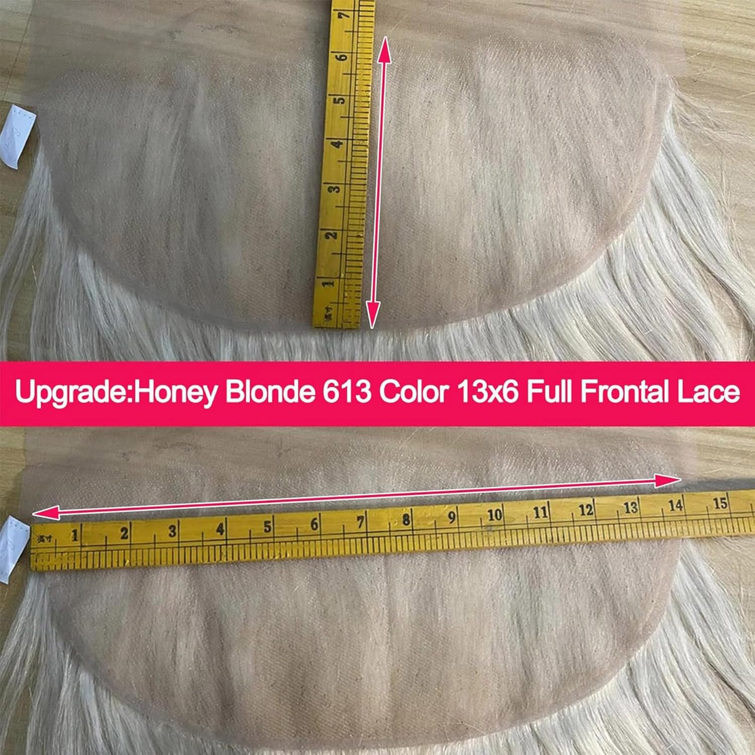 Honey Blonde 613 Straight Lace Frontal Only Ear to Ear 13x6 Transparent Lace Frontal Human Hair Pre Plucked Natural Hiarline Brazilian Virgin Human Hair Honey 613 Blonde 12 inch 13x6 Frontal Only