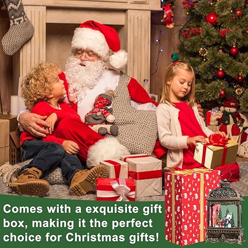 Miniatura 117 de Globo de nieve de Navidad, escena cardenal iluminada, linterna musical de agua de nieve, decoración navideña brillante y regalo para familiares