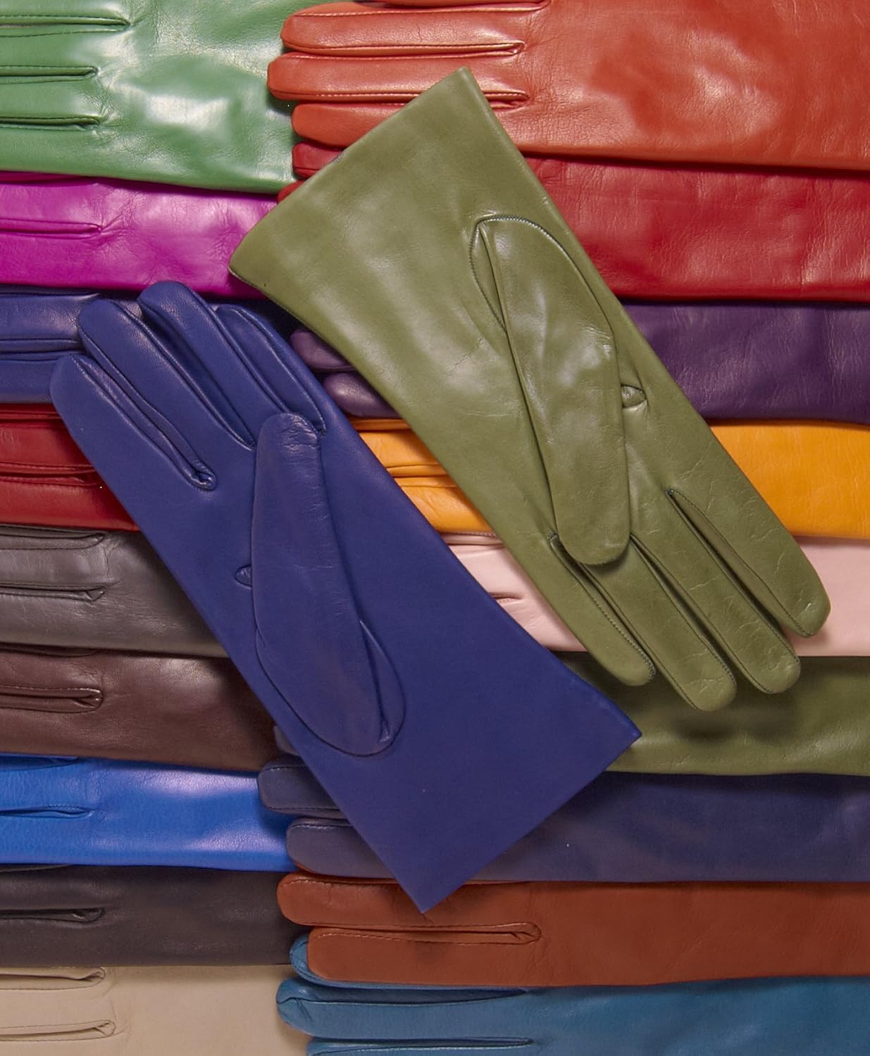 Fratelli Orsini Winter Gloves Isabella Brown for Women - Lambskin Leather Gloves with cashmere lining - color Brown