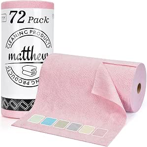 Bulk Pack Of 50 Microfiber Cleaning Towels - 12x12 Inch Assorted Colors, Reusable & Lint-Free