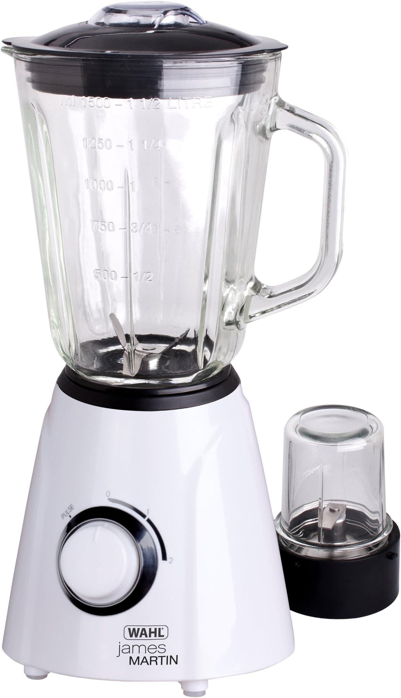 Wahl James Martin ZX841 Table Blender and Grinder, 1.5 Litre, 500 Watt, White/Black