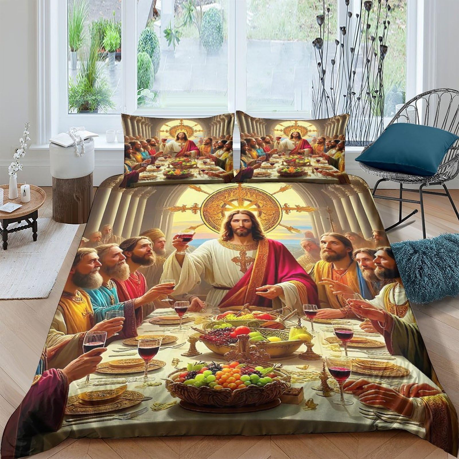 Parure de lit espoir et amour chrétien pour chambre d'enfant et ado