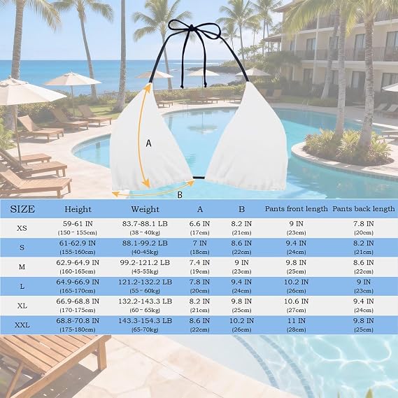 Women's Halter Thong Bikini Tie Two Sides High Cut Bottom Triangle Bikini Swimsuits String Cheeky Bathing Suit