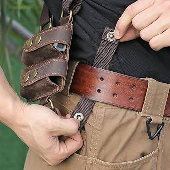 Amazon.co.jp: TOURBON ショルダーホルスター 帆布と牛革製 マガジン