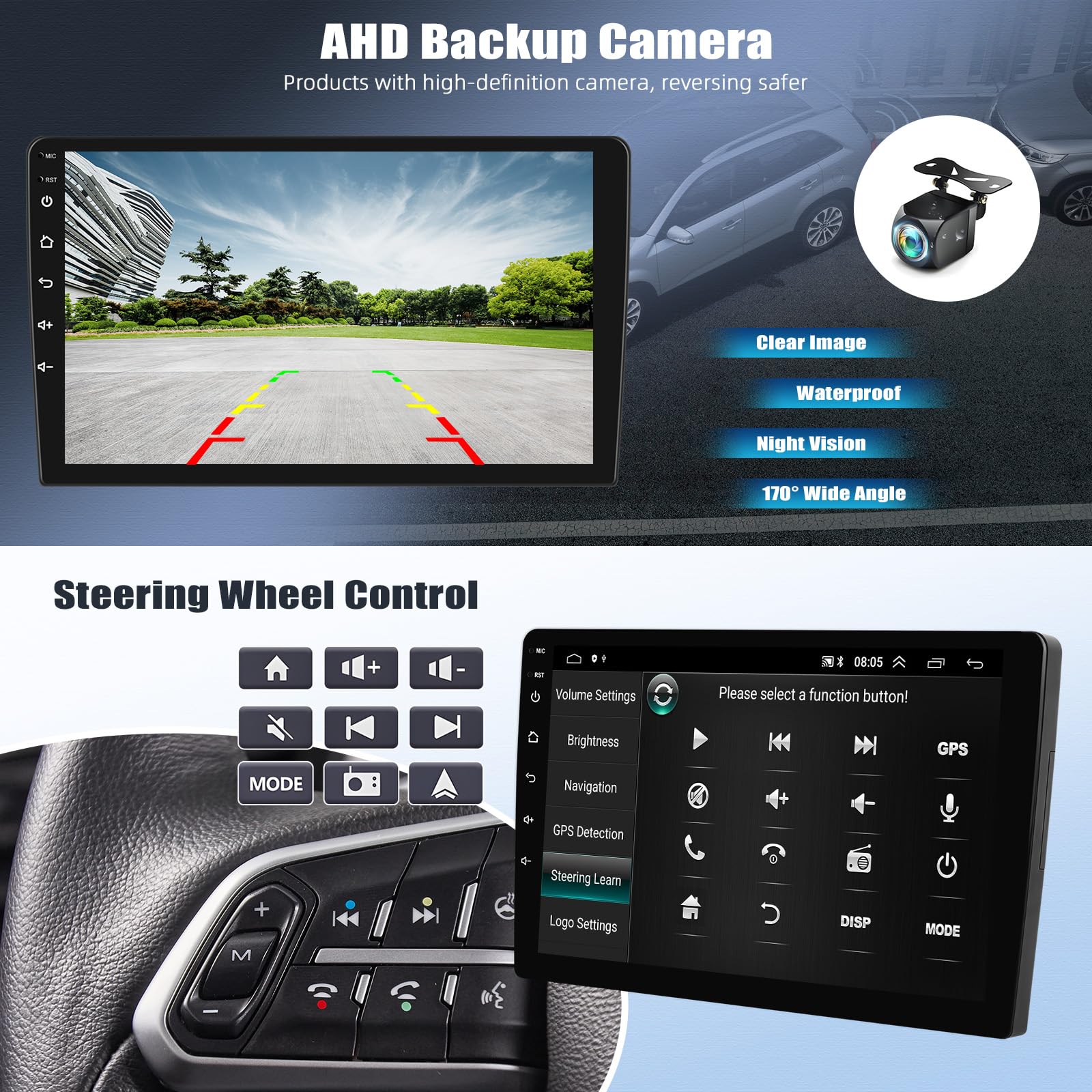 Amazon.com: [2G+64G] Android 15 Car Stereo with Wireless Carplay