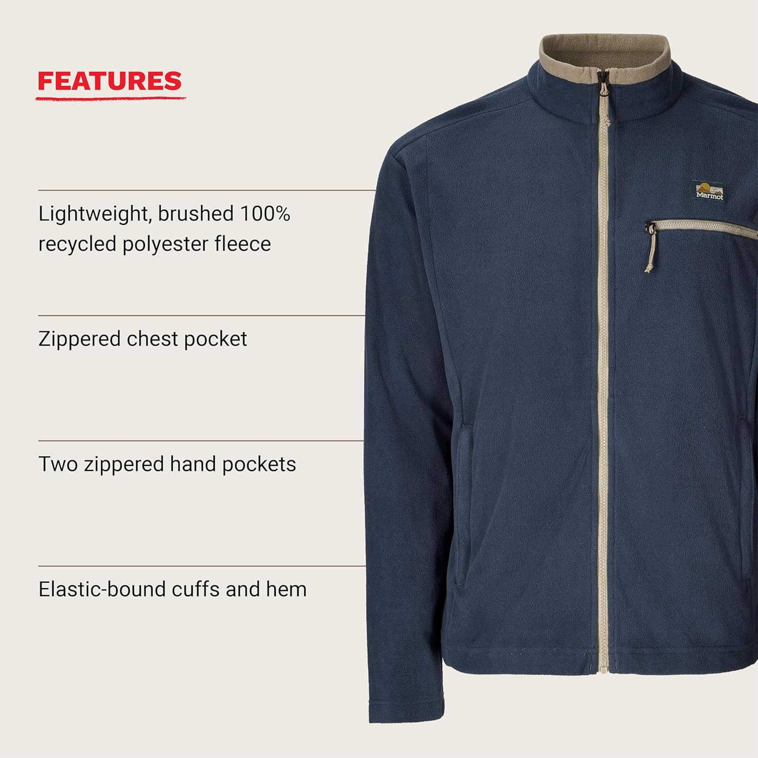MARMOT mens Upward Fleece Jacket - Image 5
